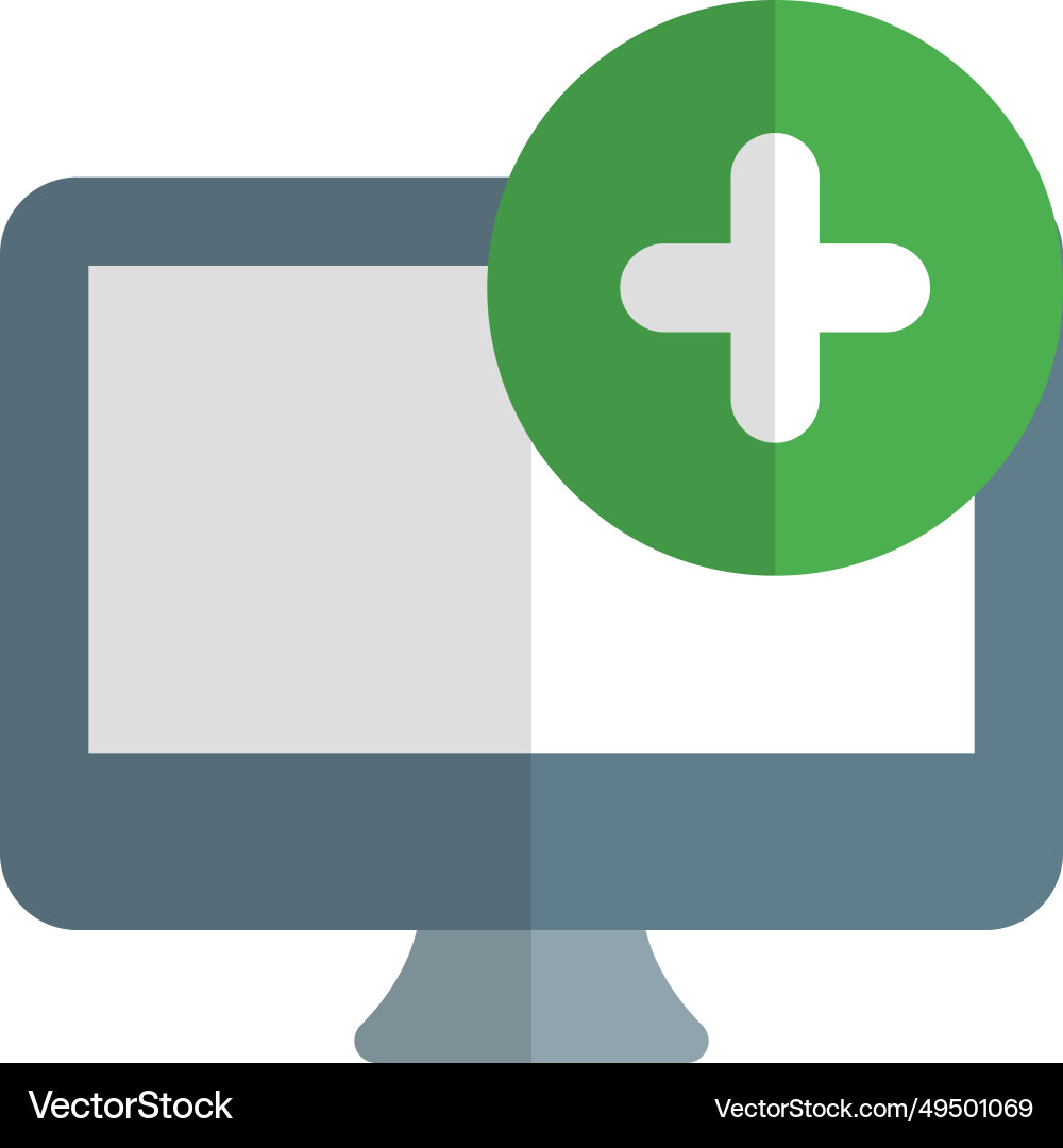 Creating or add new items on desktop vector image