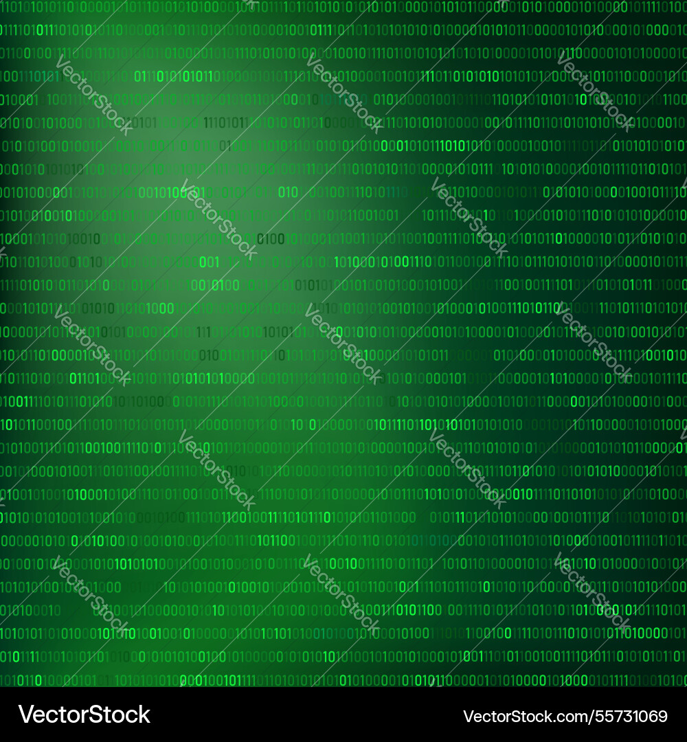 Digital data technology concept green binary Digital data technology concept green binary vector image