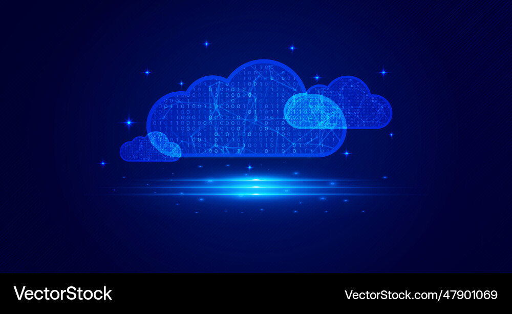 Digitale Technologie Cloud Computing blau Hintergrund Digitale Technologie Cloud Computing blau Hintergrund vektorbild