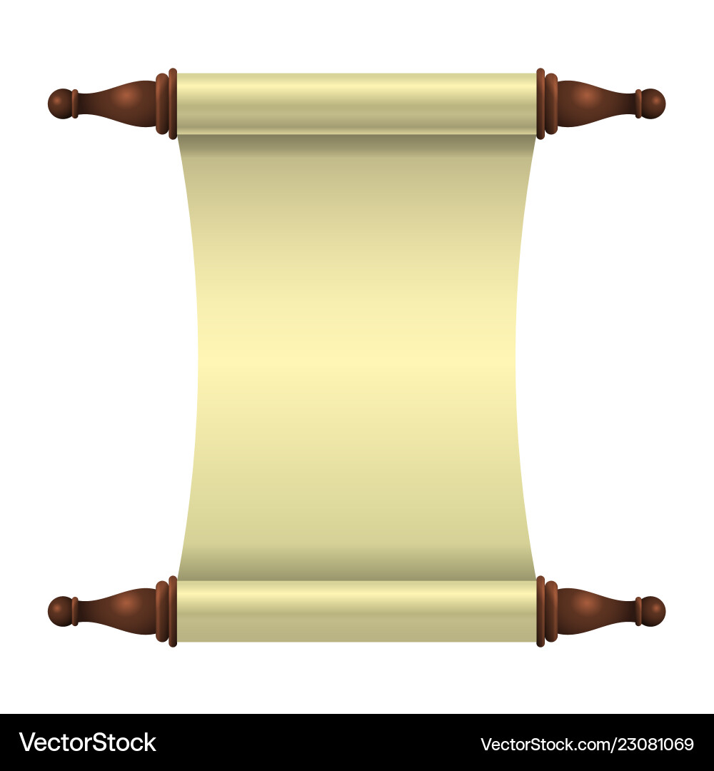 Eine leere Scroll wird ungerollt entfaltet Eine leere Scroll wird ungerollt entfaltet vektorbild