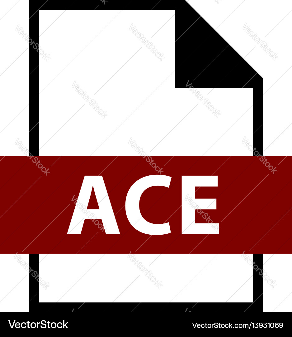 File name extension ace type File name extension ace type Vector Image