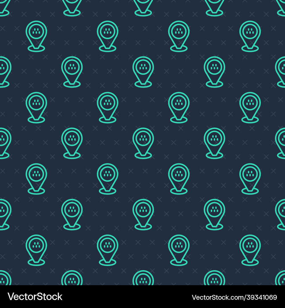 Green line map pointer with taxi car icon isolated Green line map pointer with taxi car icon isolated vector image