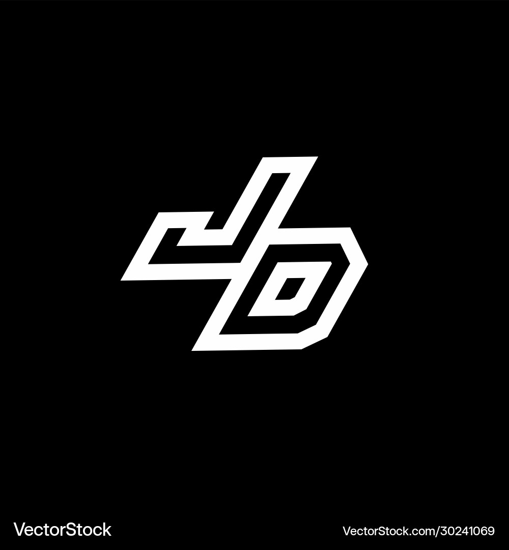 Jd logo monogram with up to down style negative Jd logo monogram with up to down style negative Vector Image