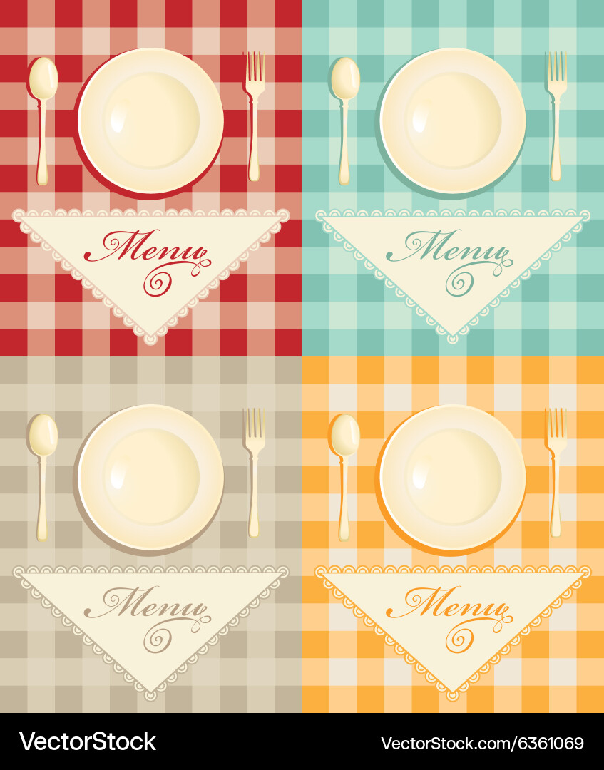 Menu with cutlery Royalty Free Vector Image - VectorStock