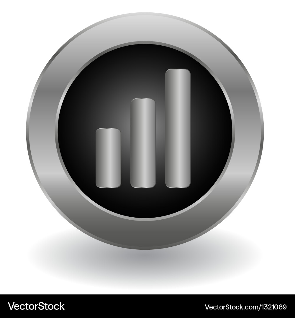 Metallic signal button Vector Image