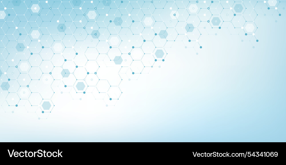 Modern Medical Background - Hexagon Pattern Vector Image
