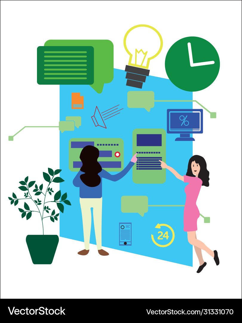 A flat style concepts web page design A flat style concepts web page design vector image