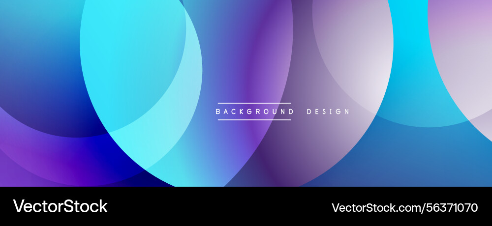 Abstract background features overlapping circles Vector Image
