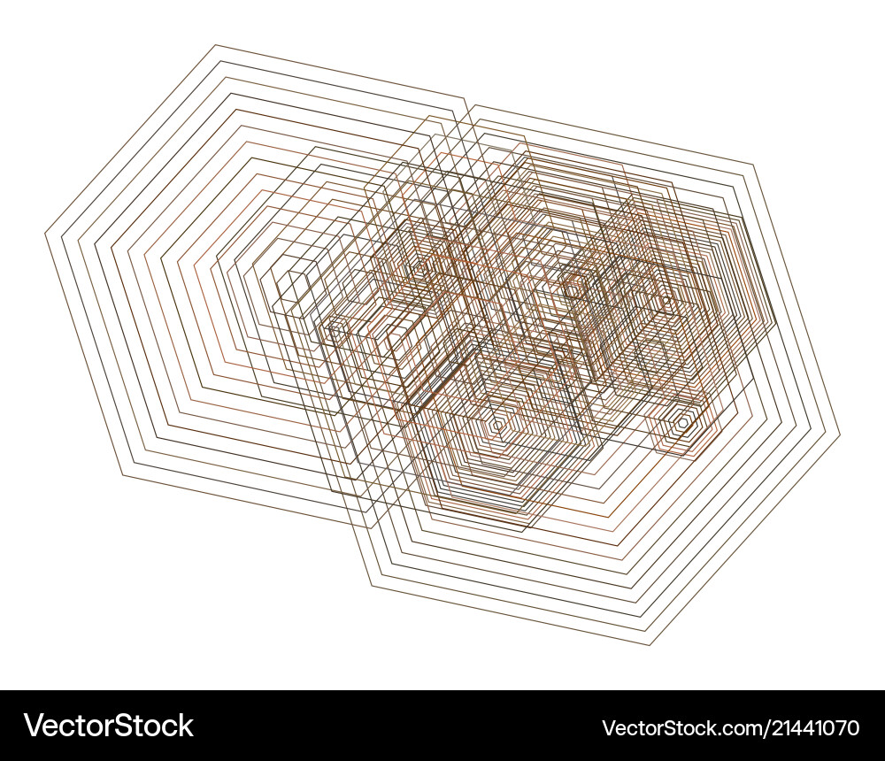 Abstract hexagon geometric pattern colorful vector image