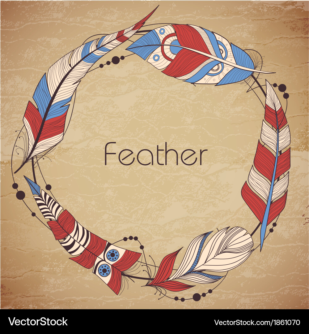 Background with feathers Royalty Free Vector Image