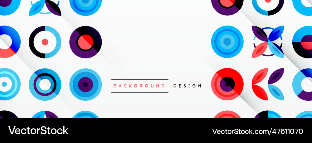 Colorful circles in a grid composition abstract Colorful circles in a grid composition abstract vector image