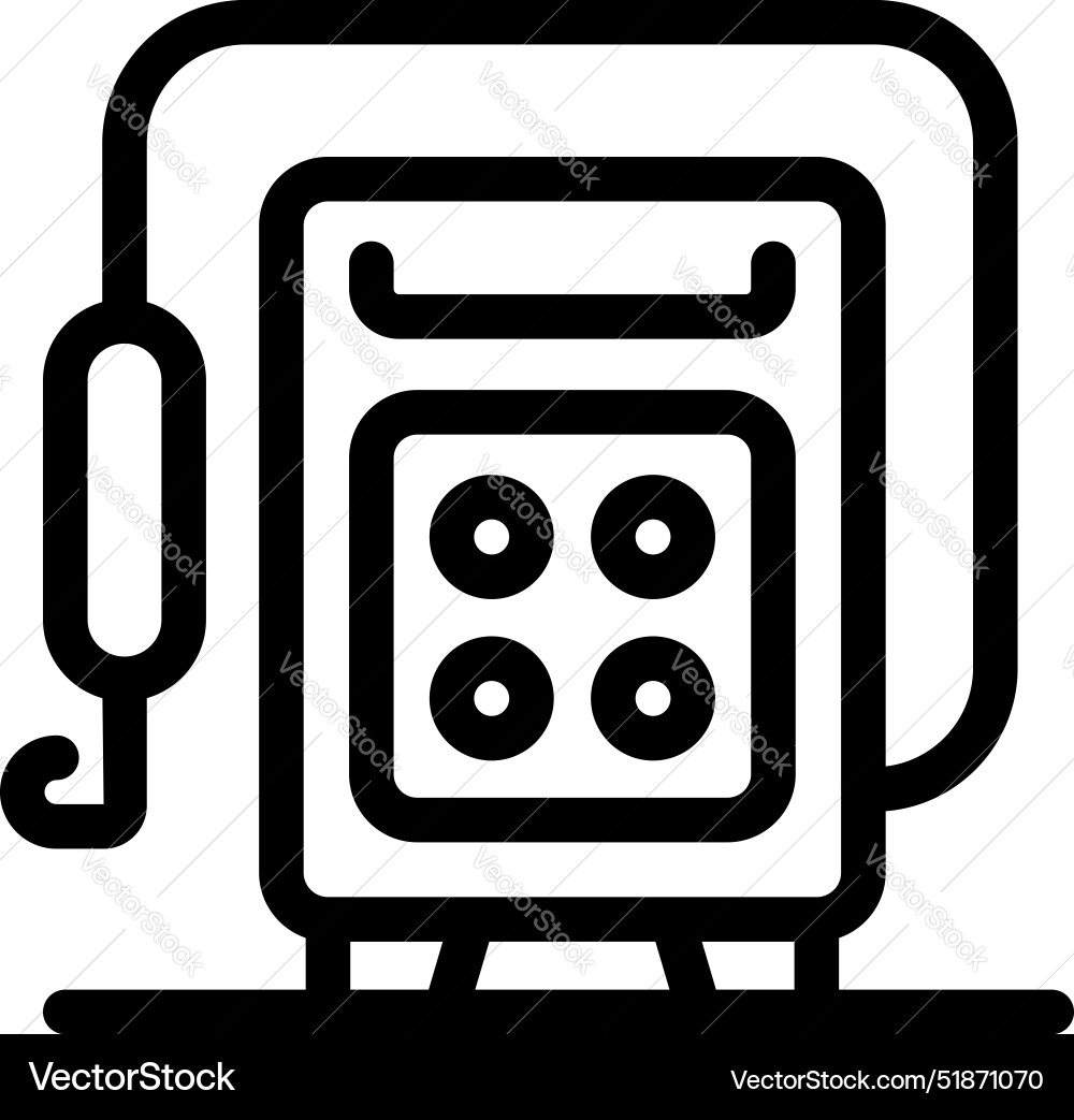 Electric control panel with buttons for robotic Electric control panel with buttons for robotic vector image