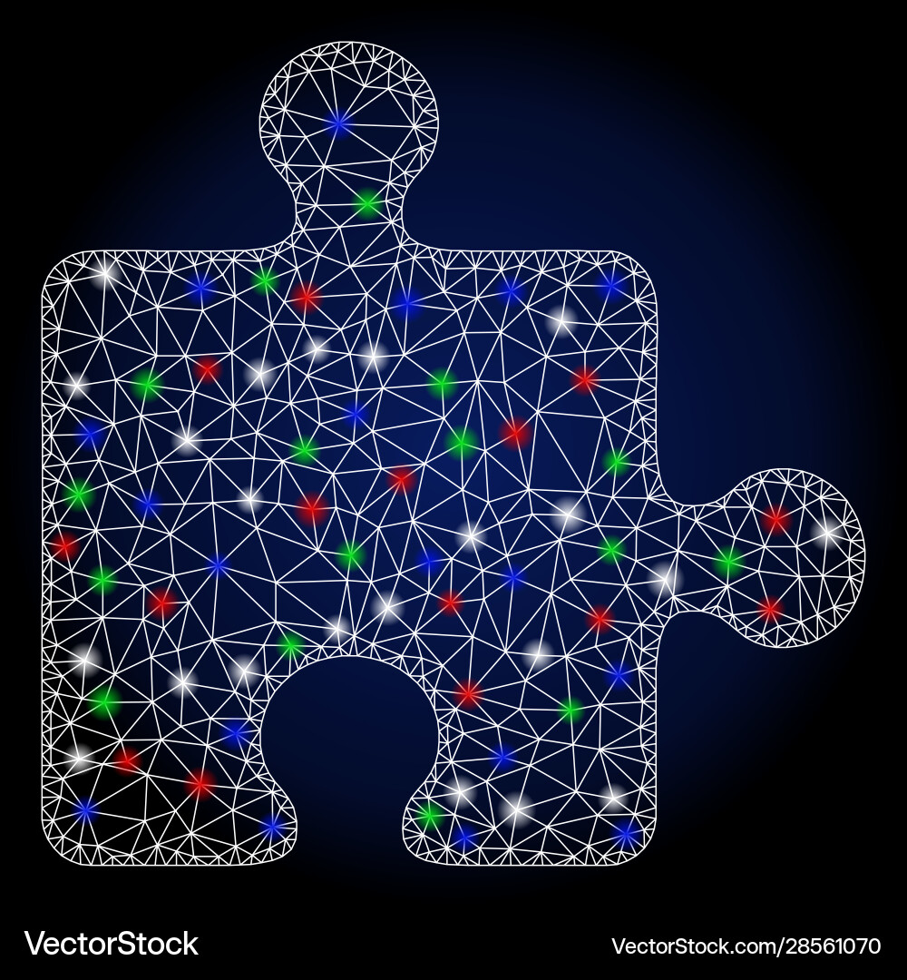 Flare mesh wire frame puzzle plugin with Flare mesh wire frame puzzle plugin with vector image