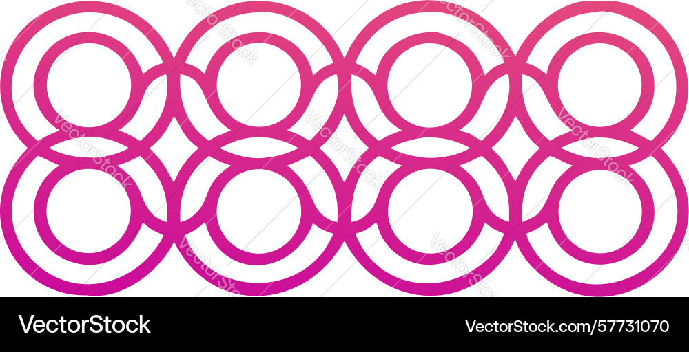 Gradient repeated figure-eight abstract design vector image