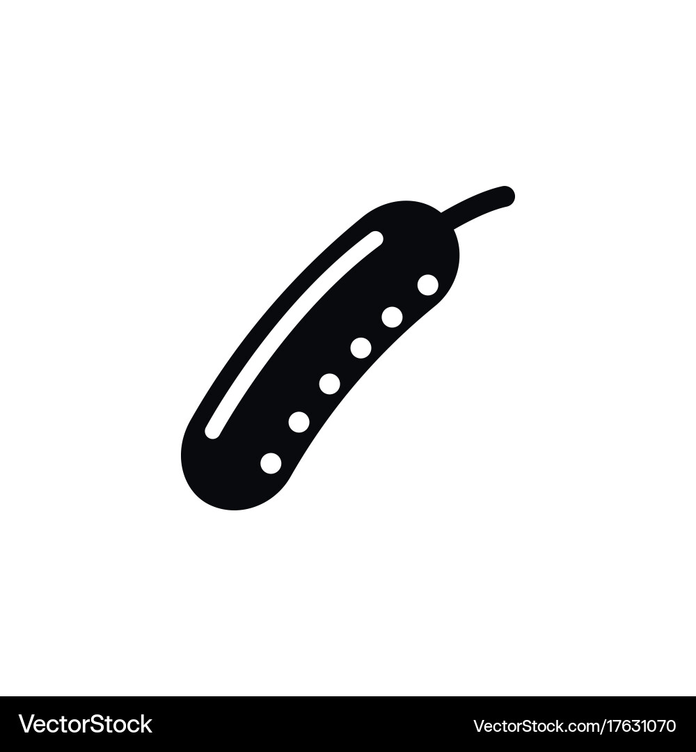 Isolated cucumber icon zucchini element vector image