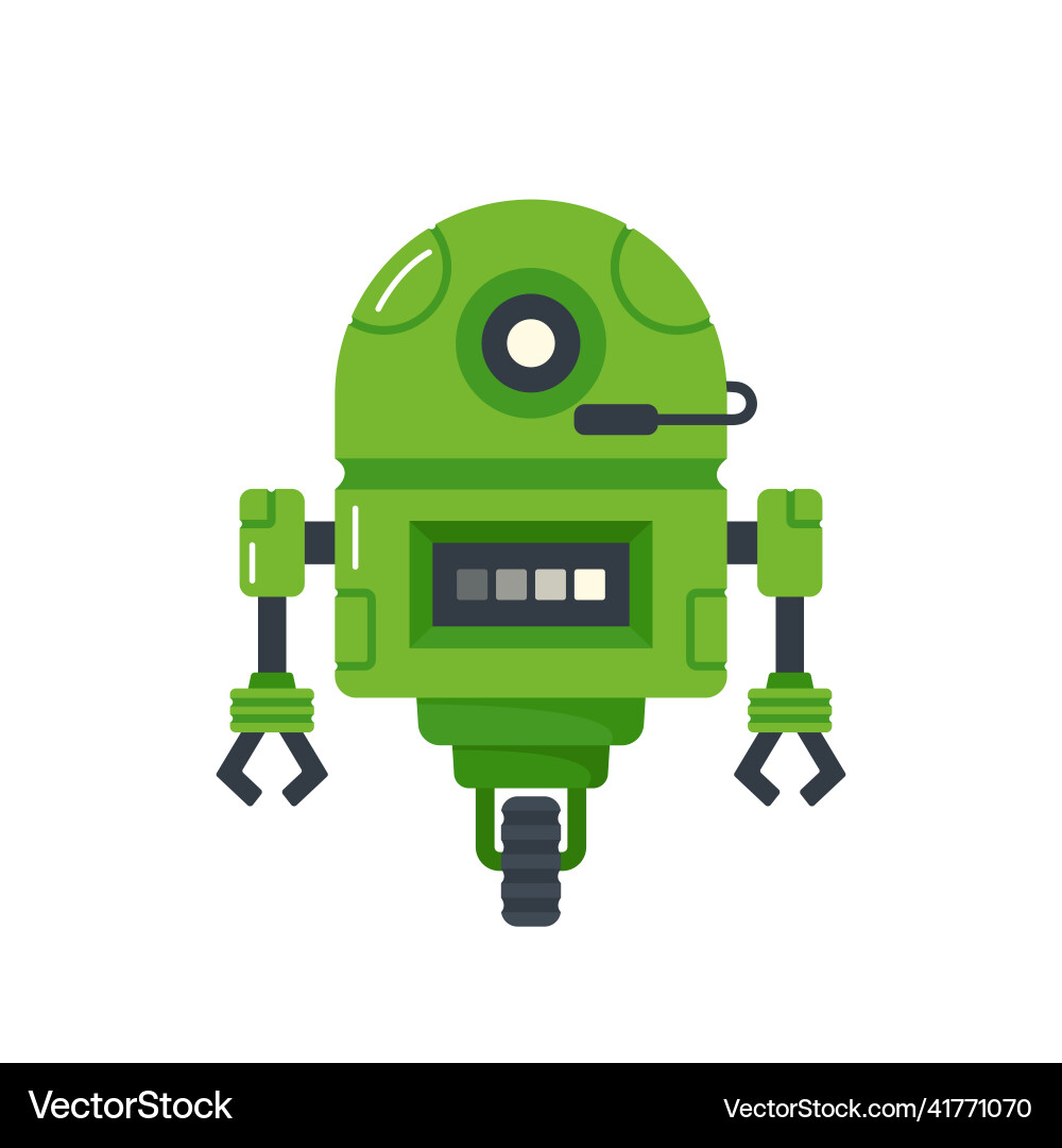 Mini cyborg ai robot character artificial Vector Image