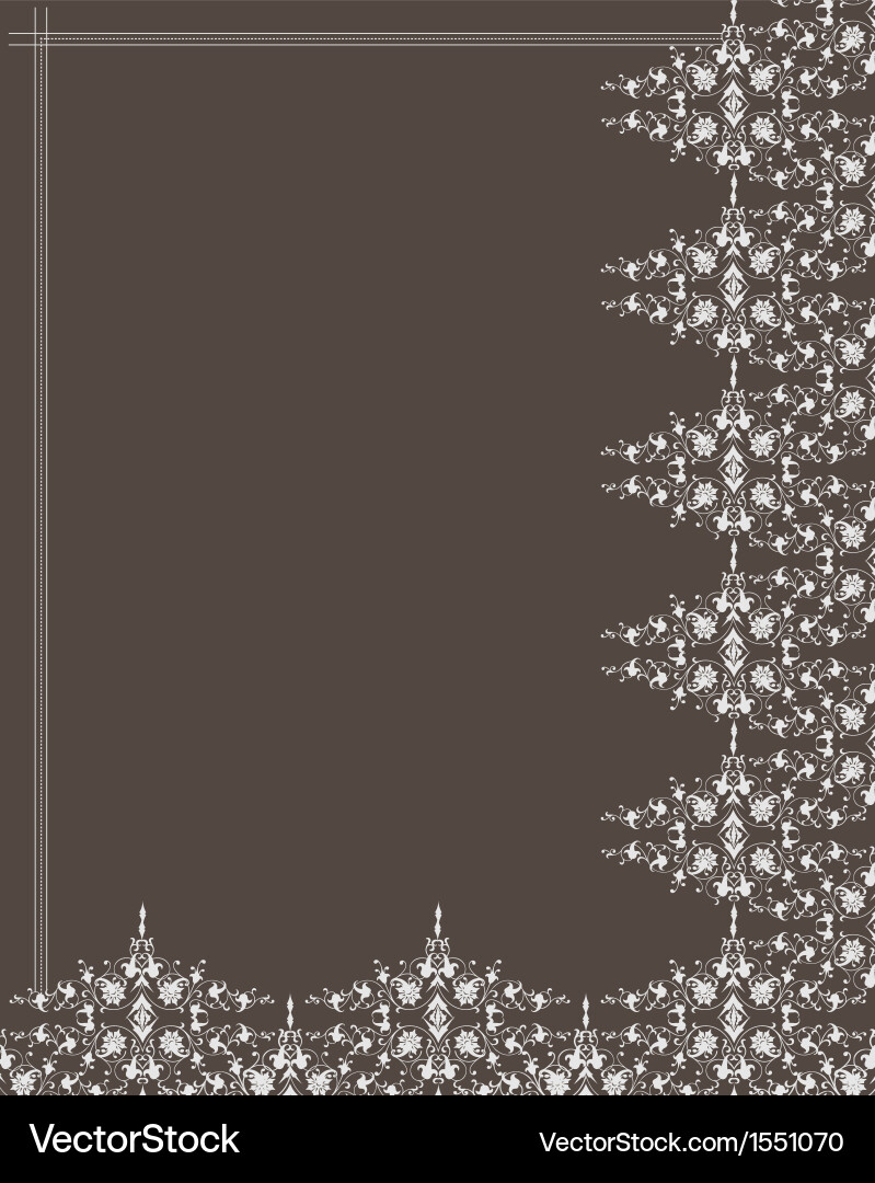 Ornamental frame and pattern vector image