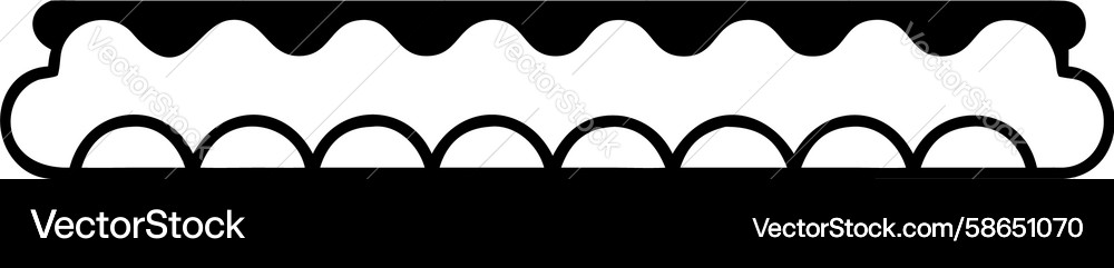 Outline wavy border design generative ai Vector Image