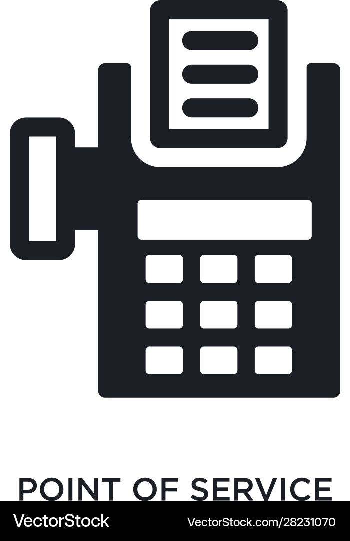 Point service isolated icon simple element Vector Image