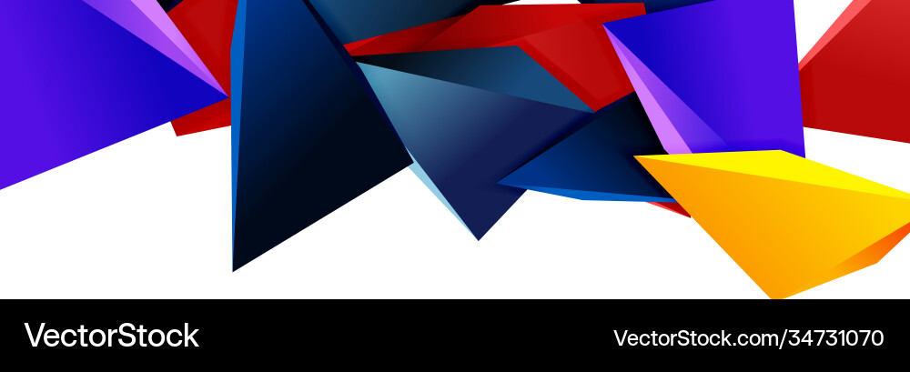 Triangle mosaic abstract background 3d triangular Triangle mosaic abstract background 3d triangular vector image
