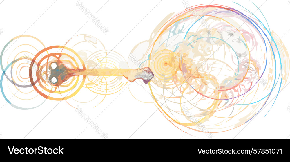 Abstract energy burst with particle trails design Vector Image