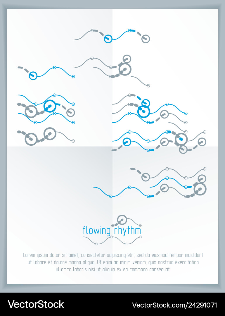 Abstract wavy lines rhythm pattern for use Abstract wavy lines rhythm pattern for use Vector Image