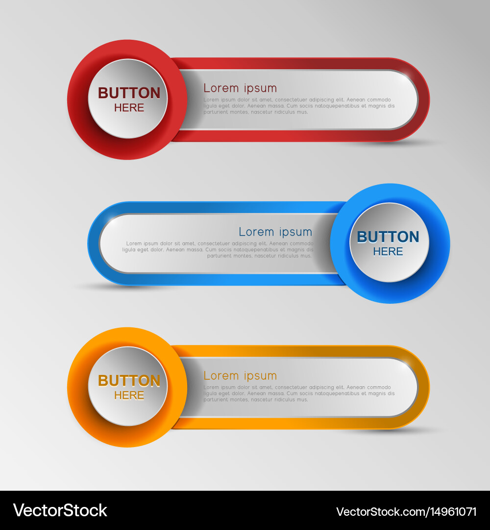 Advanced technology button sort messages vector image