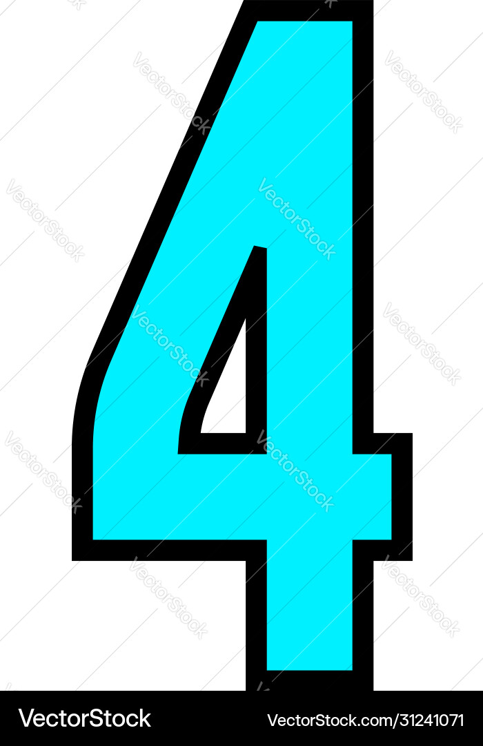 Colored font alphabet in simple style number one Colored font alphabet in simple style number one vector image