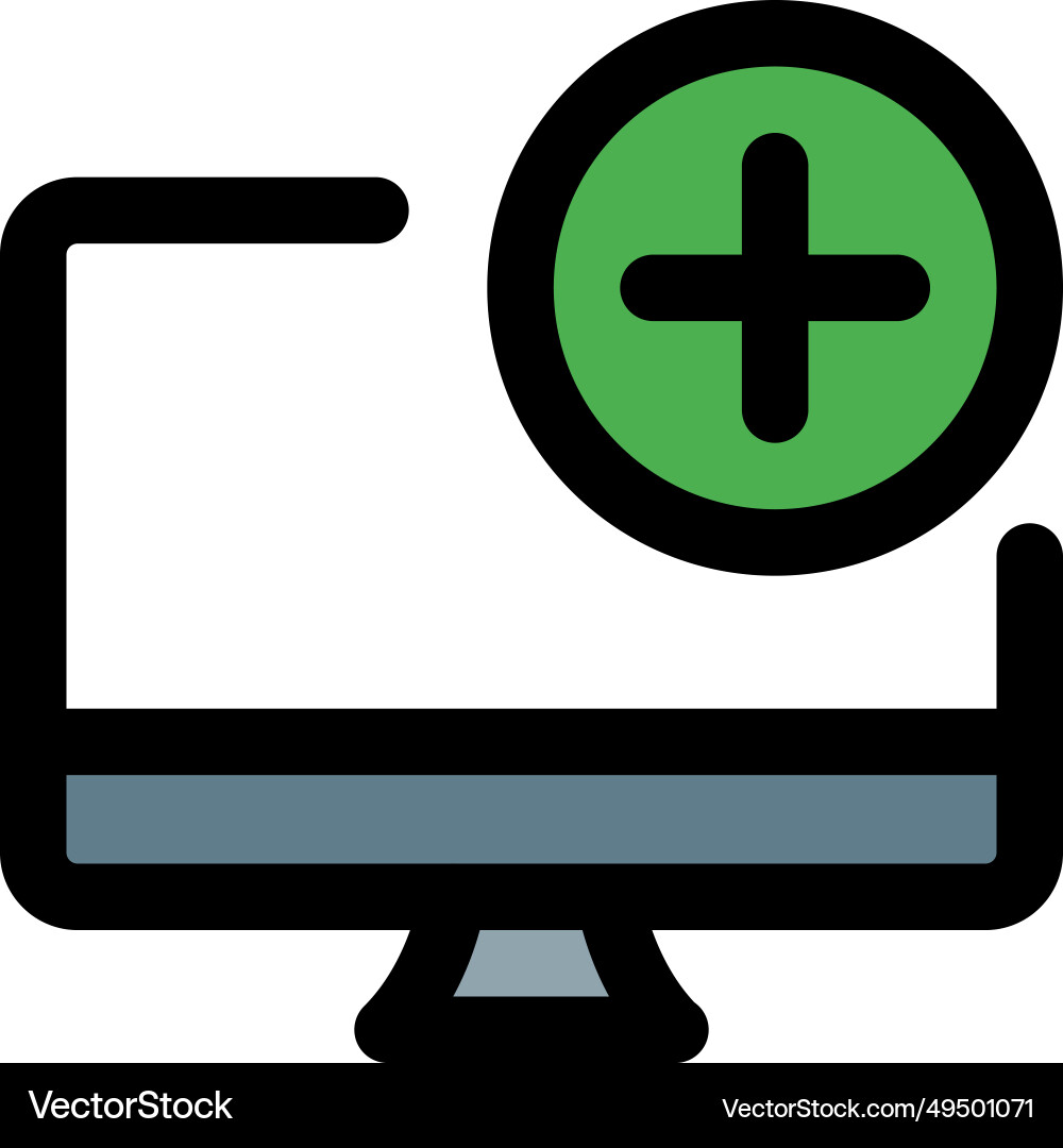 Creating or add new items on desktop vector image