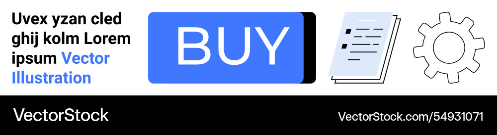 E-commerce elements with buy button document E-commerce elements with buy button document vector image