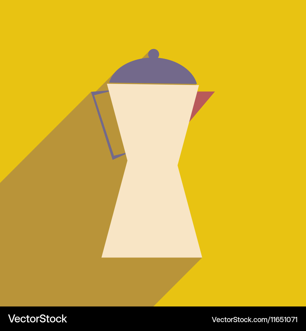 Flat with shadow icon and mobile application vector image