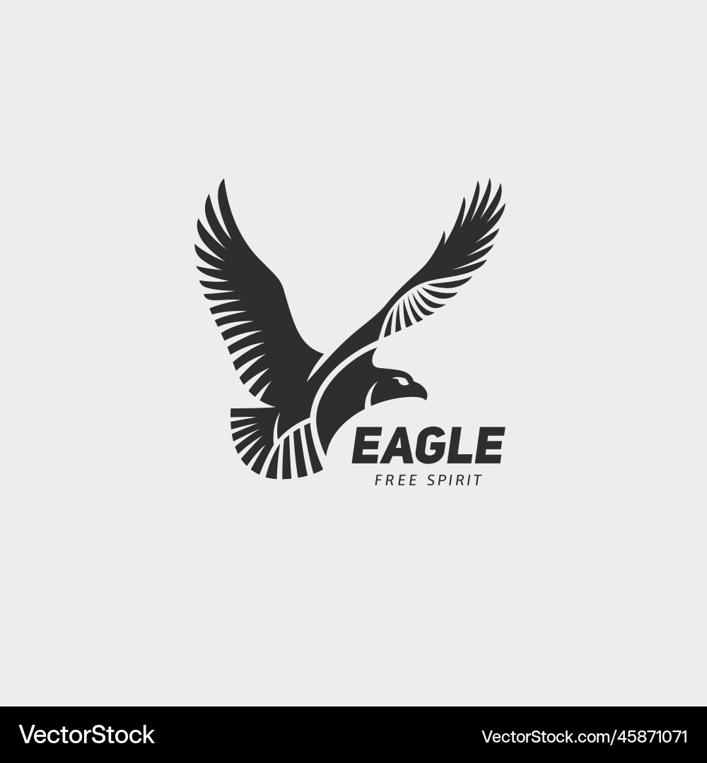 Flying Eagle Logo Template Royalty Free Vector Image
