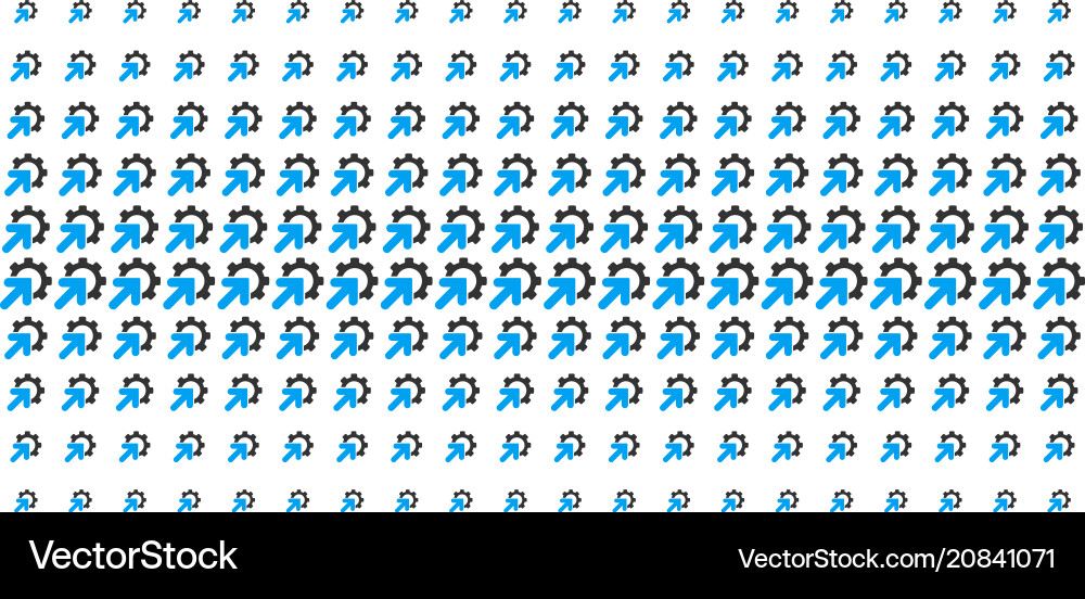 Gear integration shape halftone array vector image