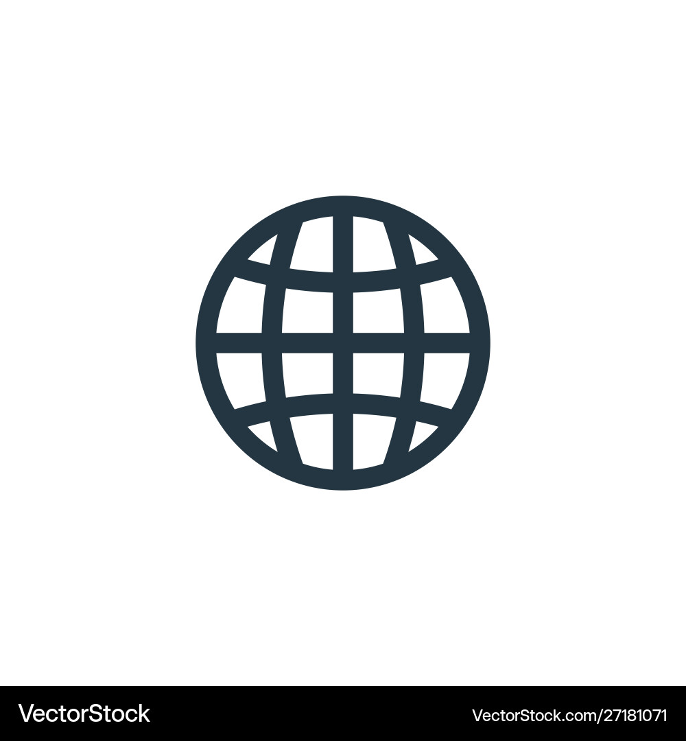 Globe icon simple element for web vector image