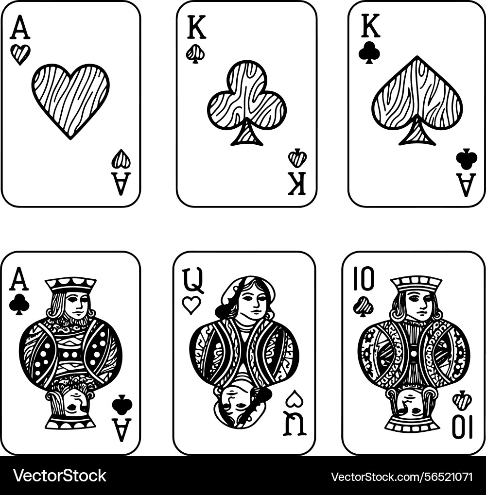 How to create playing card artwork learn detailed Vector Image