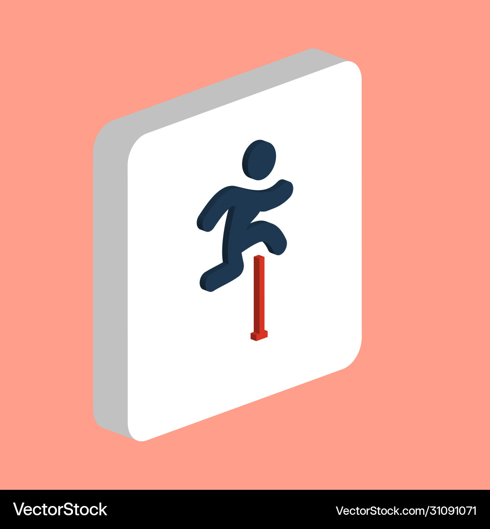Hurdling computer symbol Vector Image