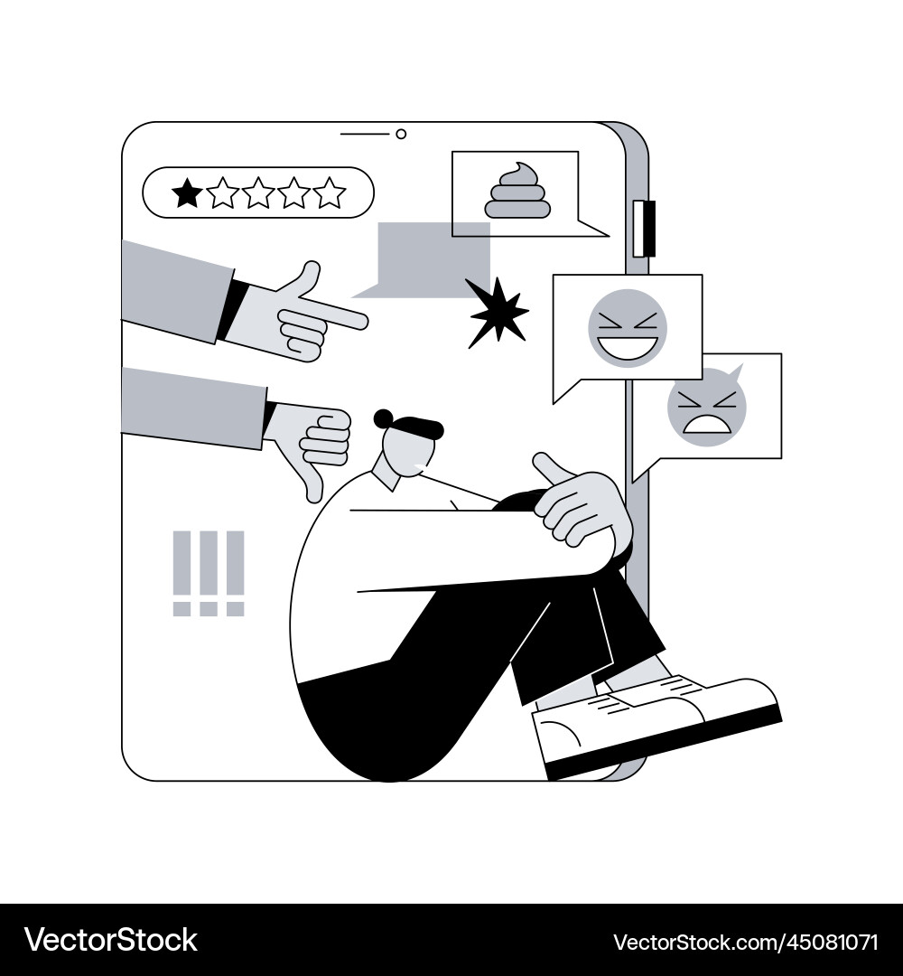 Internet criticism abstract concept – Royalty-Free Vector | VectorStock