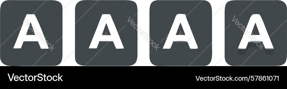 Large display sans-serif font a characters design Vector Image