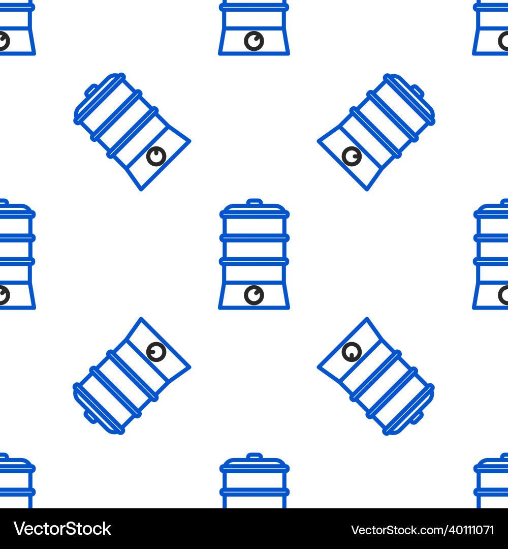 Line double boiler icon isolated seamless pattern Vector Image