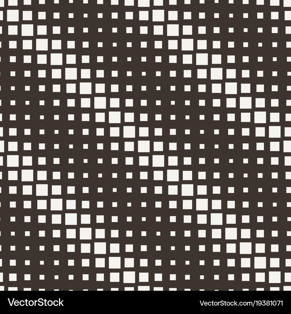 Seamless halftone square pattern vector image