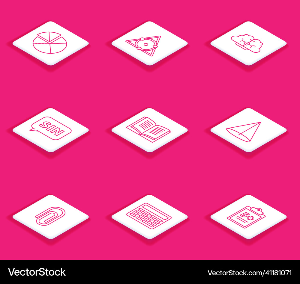 Set line abacus chalkboard graph schedule Set line abacus chalkboard graph schedule vector image