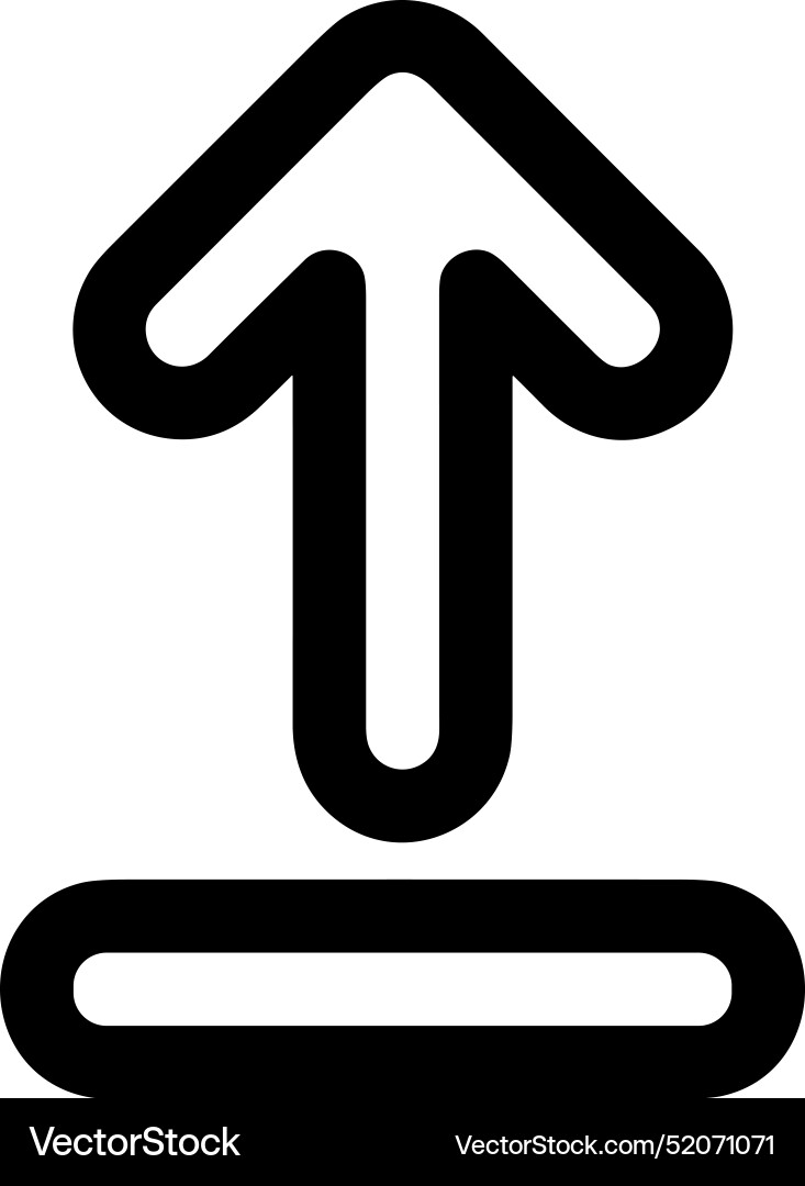 Upload outline icon symbol image Vector Image