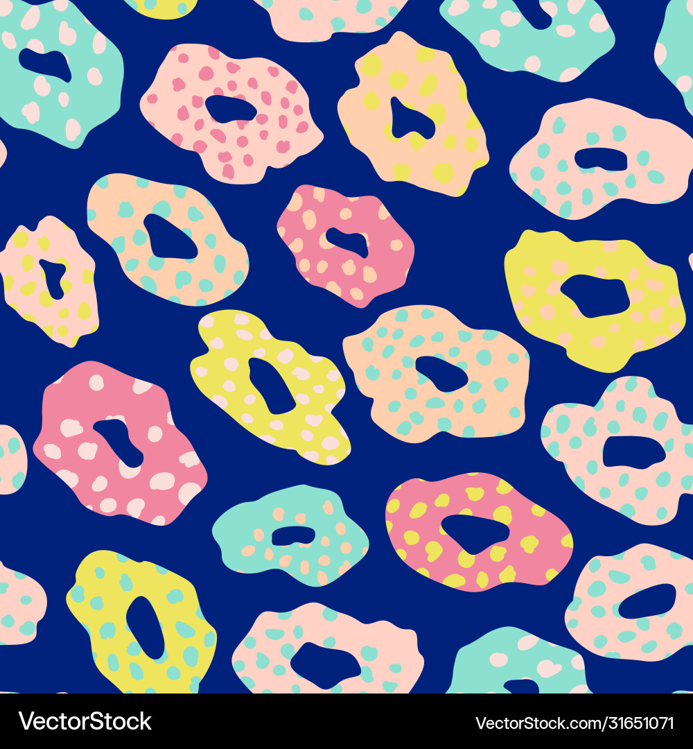 Vibrant Leopard Print Pattern vector image