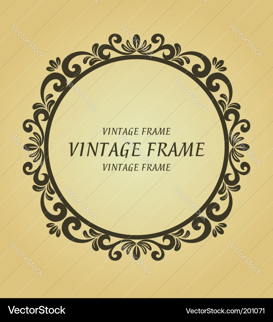 Vintage frame Royalty Free Vector Image - VectorStock
