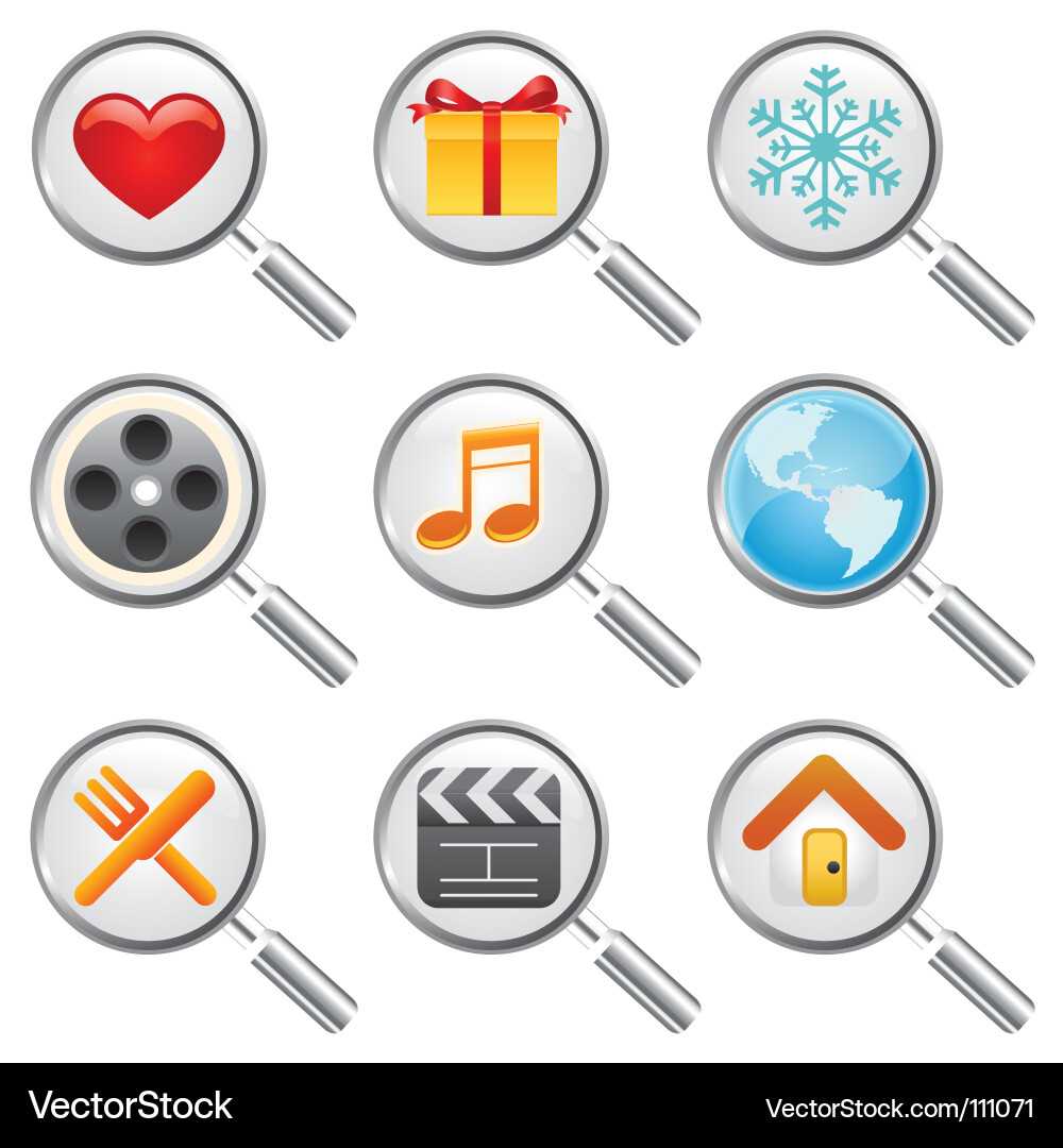 Web Icon Collection Vector Image
