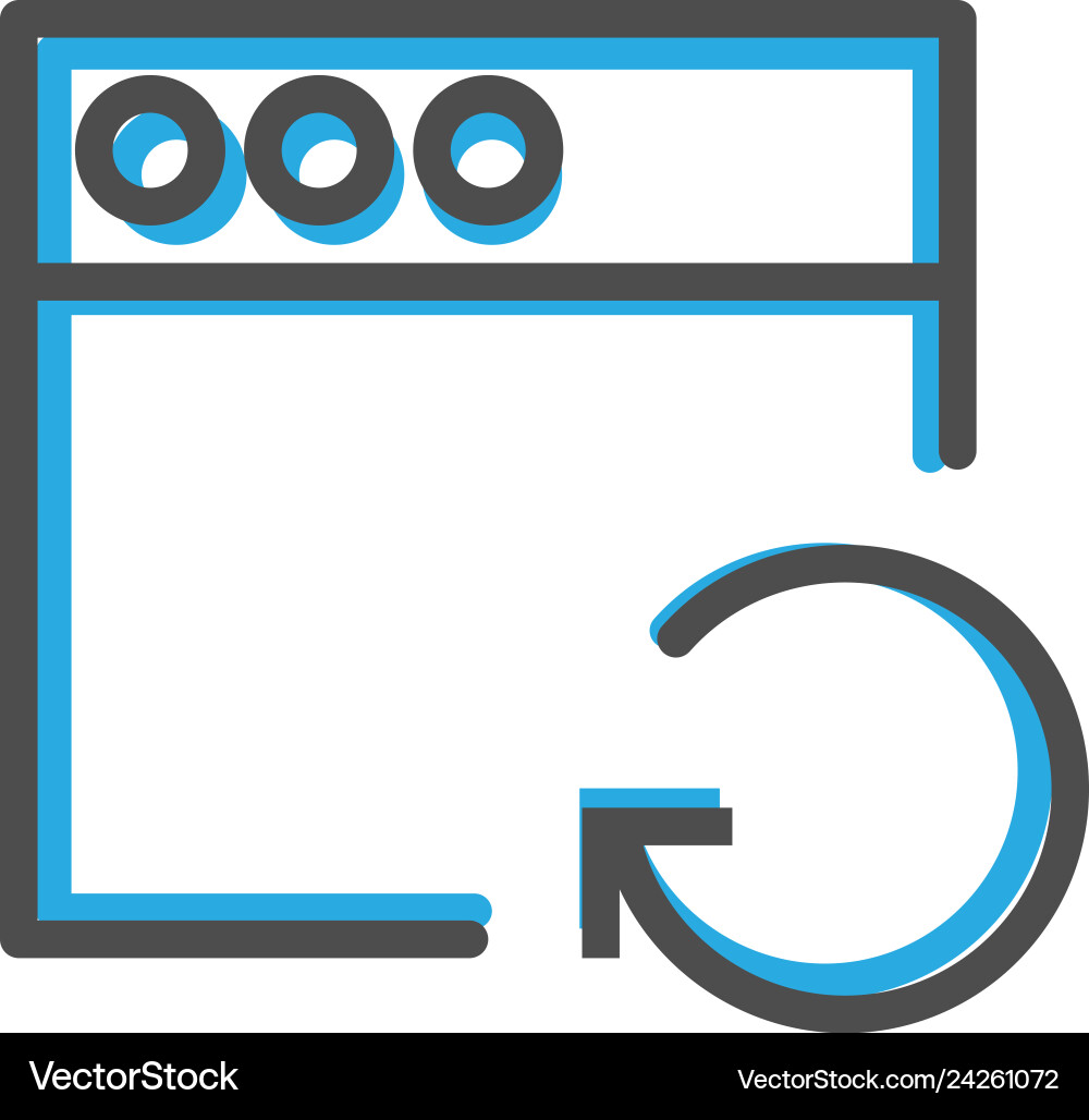 Browser icon design interaction line Browser icon design interaction line vector image