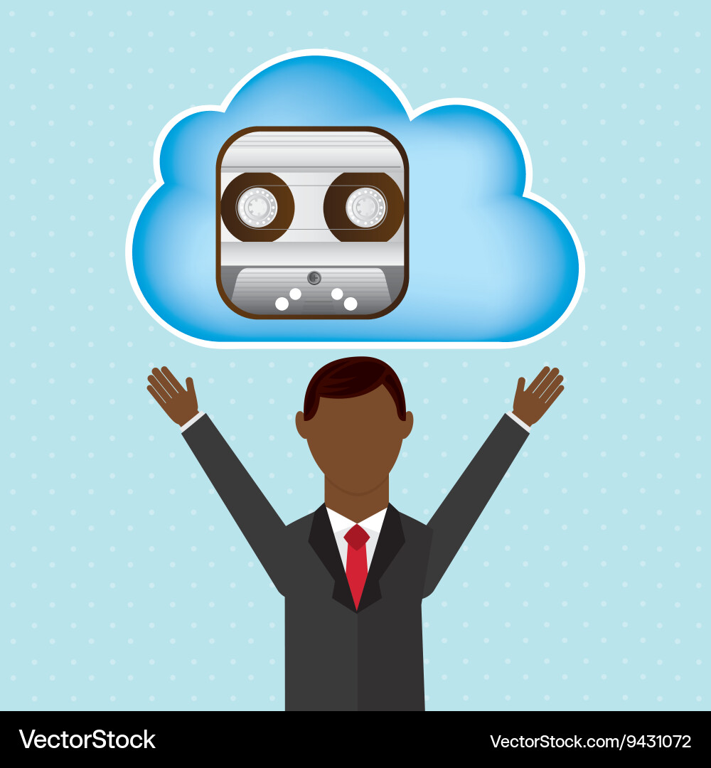 Cloud computing design vector image