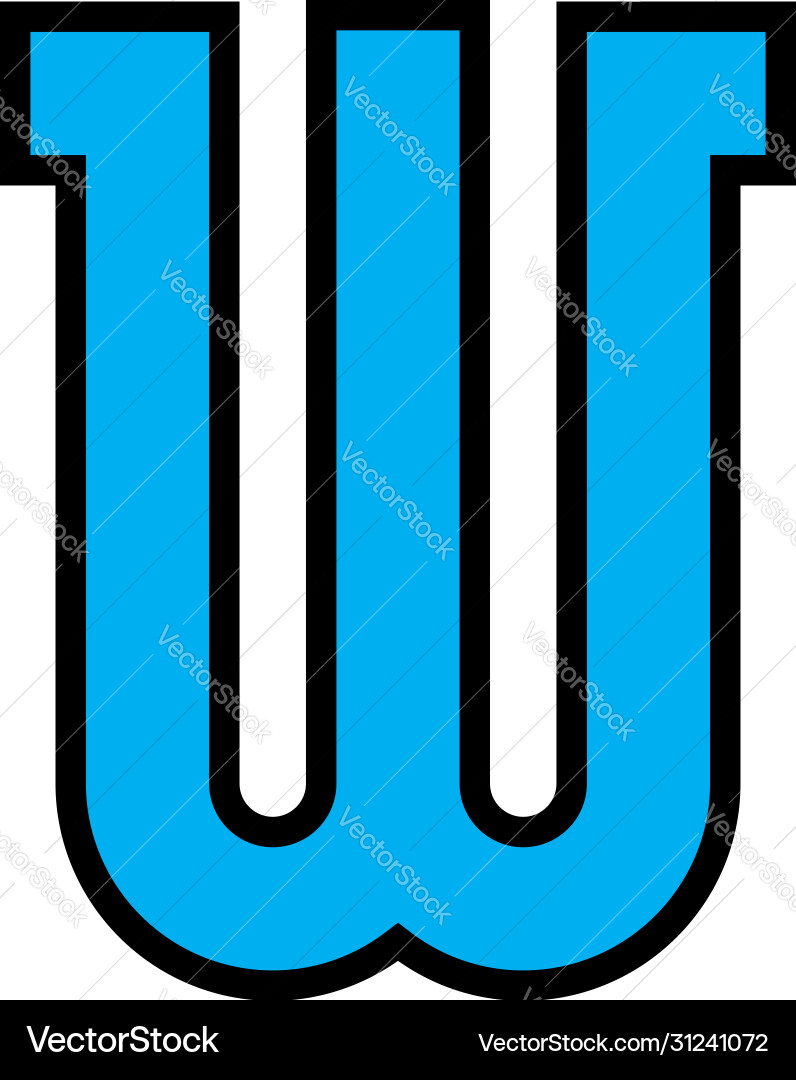 Colored font alphabet in simple style letter Vector Image