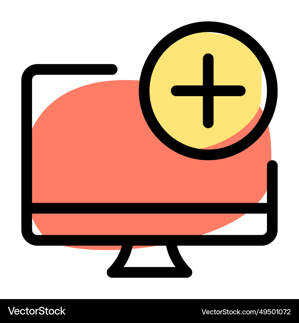 Creating or add new items on desktop Vector Image