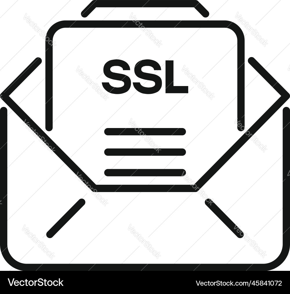 E-Mail ssl-Zertifikat Ikone Webdaten Vektorbild